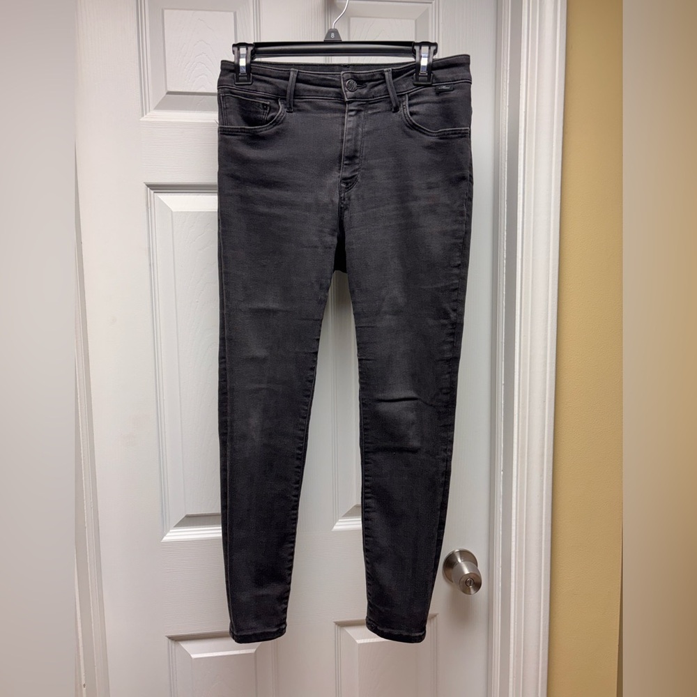 Mavi Jeans Tess Petite High Rise Skinny Jeans - Washed Black 28P